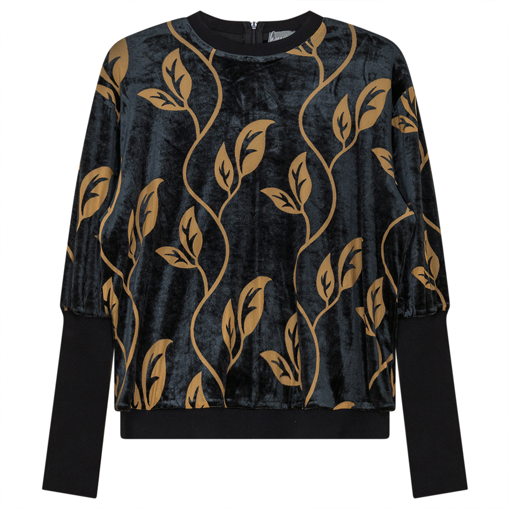 Flocked Velour Rib Bubble Top
