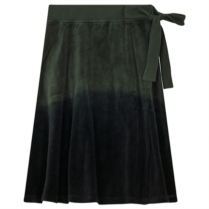 Short Wrap Velour Skirt