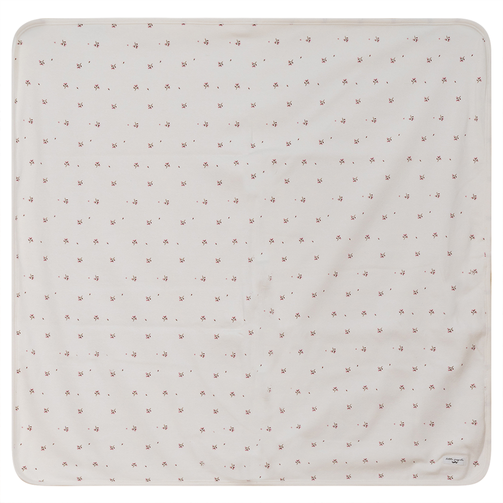 Flower Print Rib Blanket