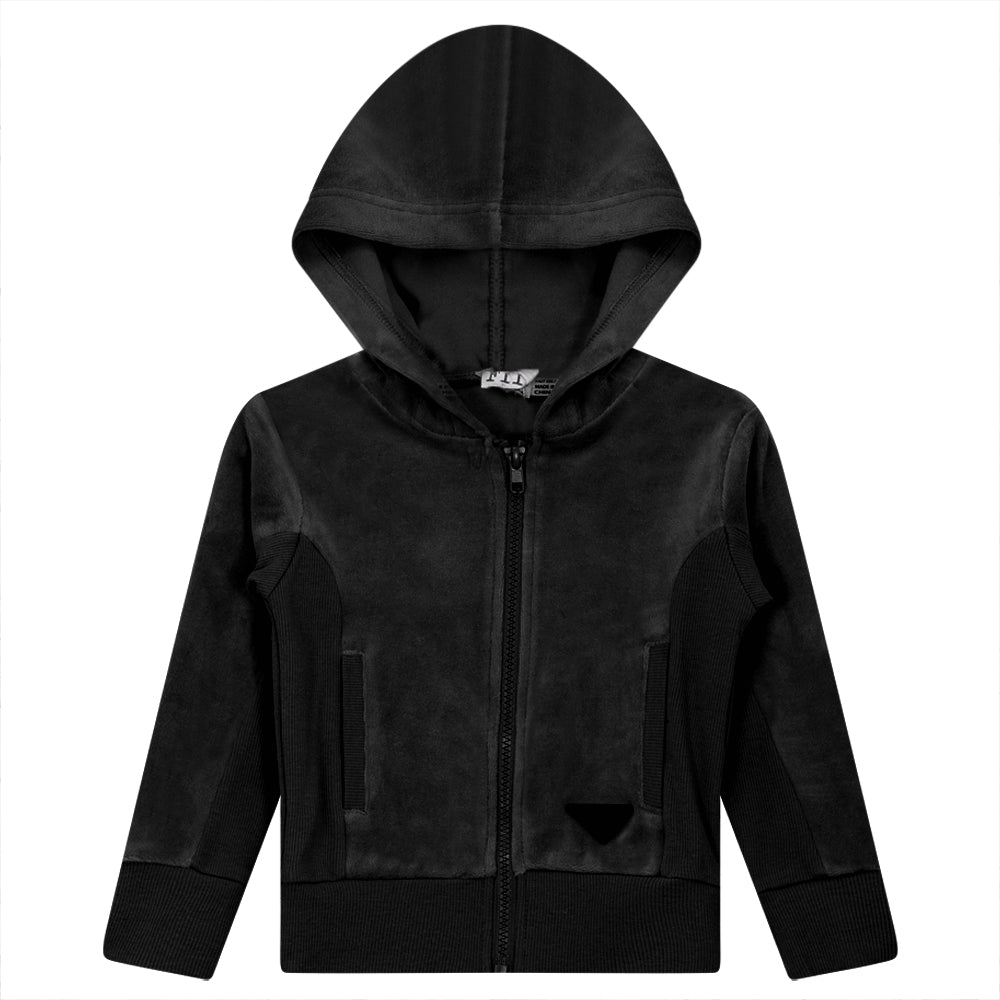 Velour Hoody Cardigan