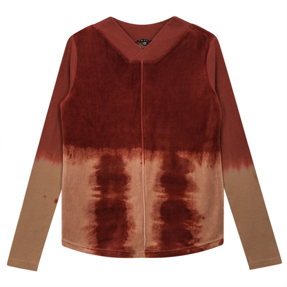 Tie Dye Cotton Velour Top