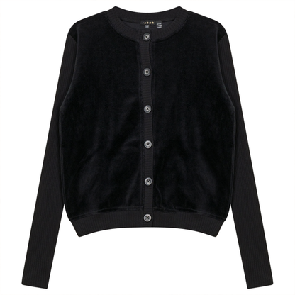 Cotton Velour Cardigan