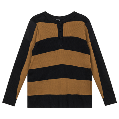 Maternity Striped Knit Combo Top