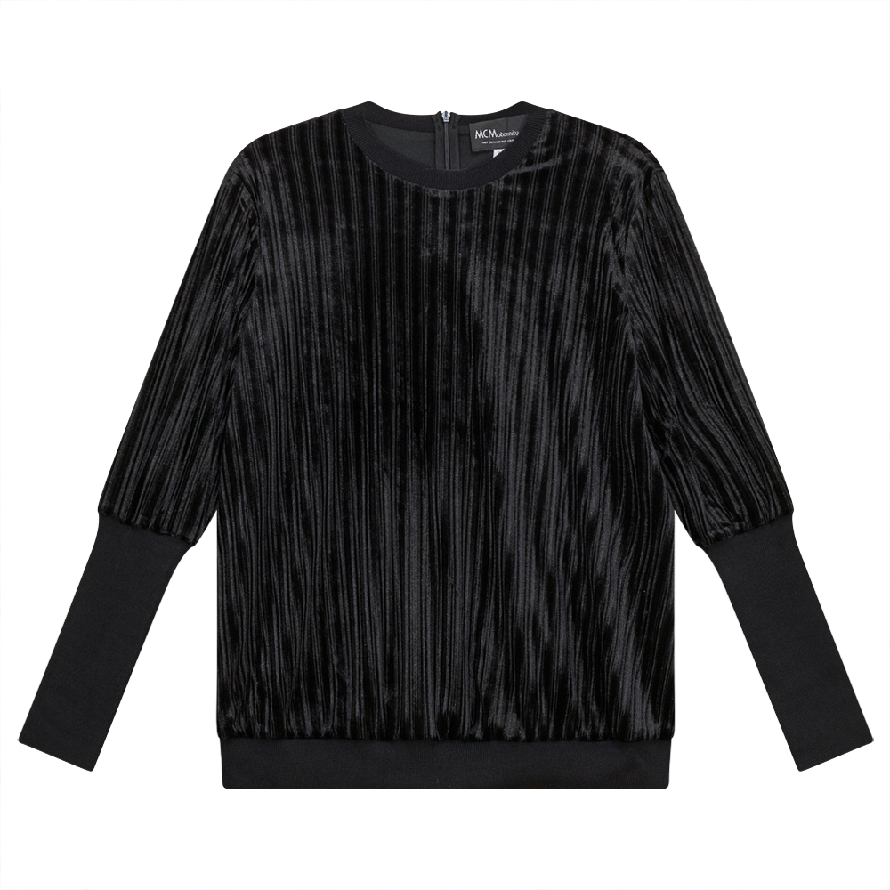 Maternity Stripped Velour Top