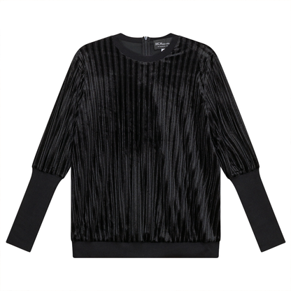 Maternity Stripped Velour Top