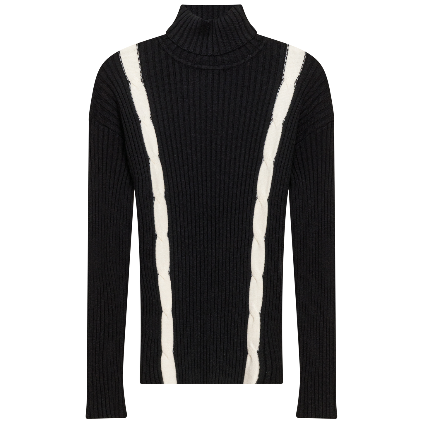 Knit Turtle Neck Cable Top