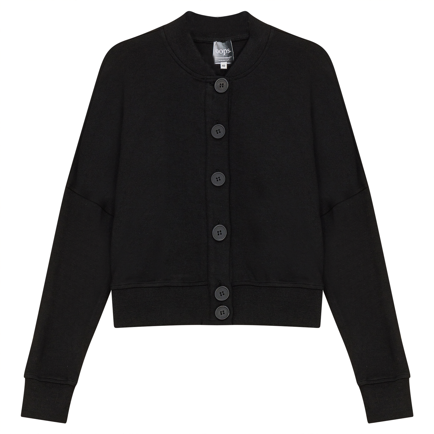 Cropped Sweatshirt Cardigan