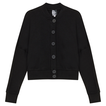 Cropped Sweatshirt Cardigan