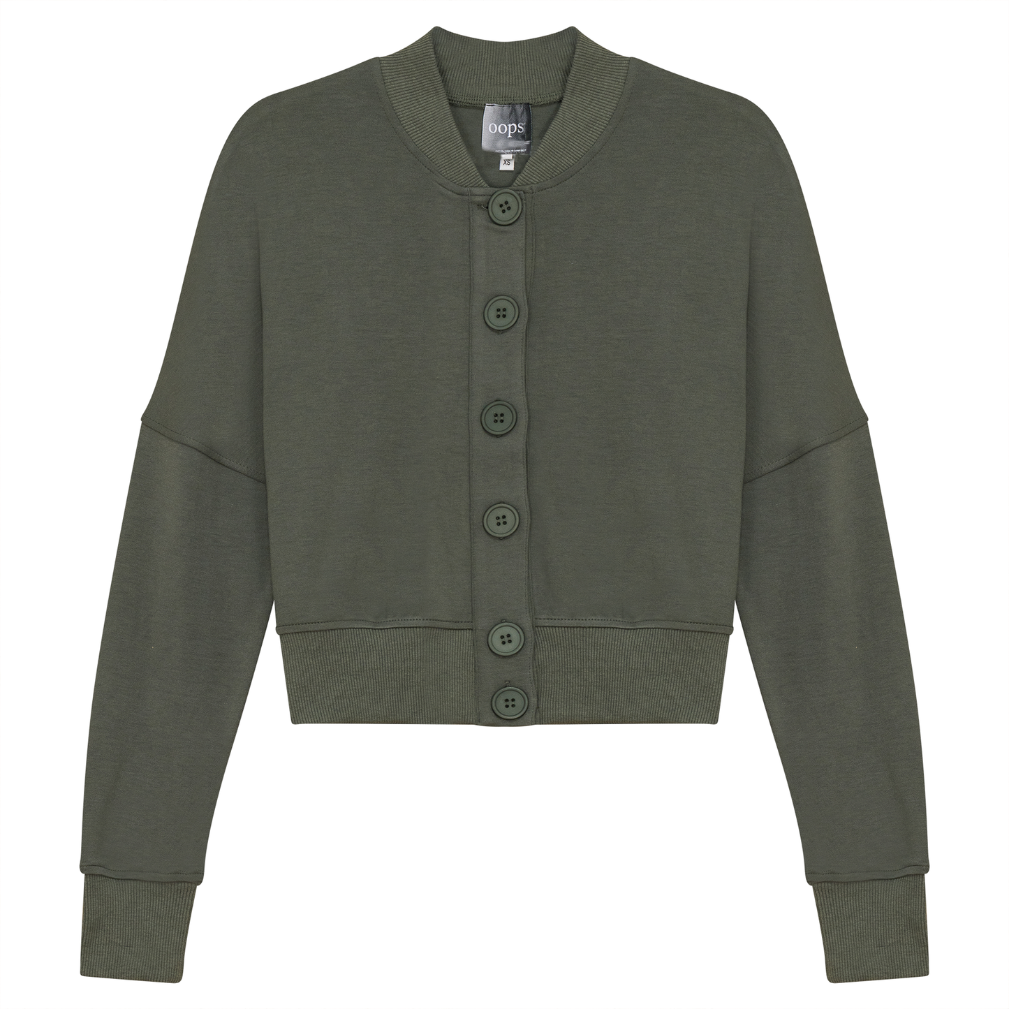 Cropped Sweatshirt Cardigan