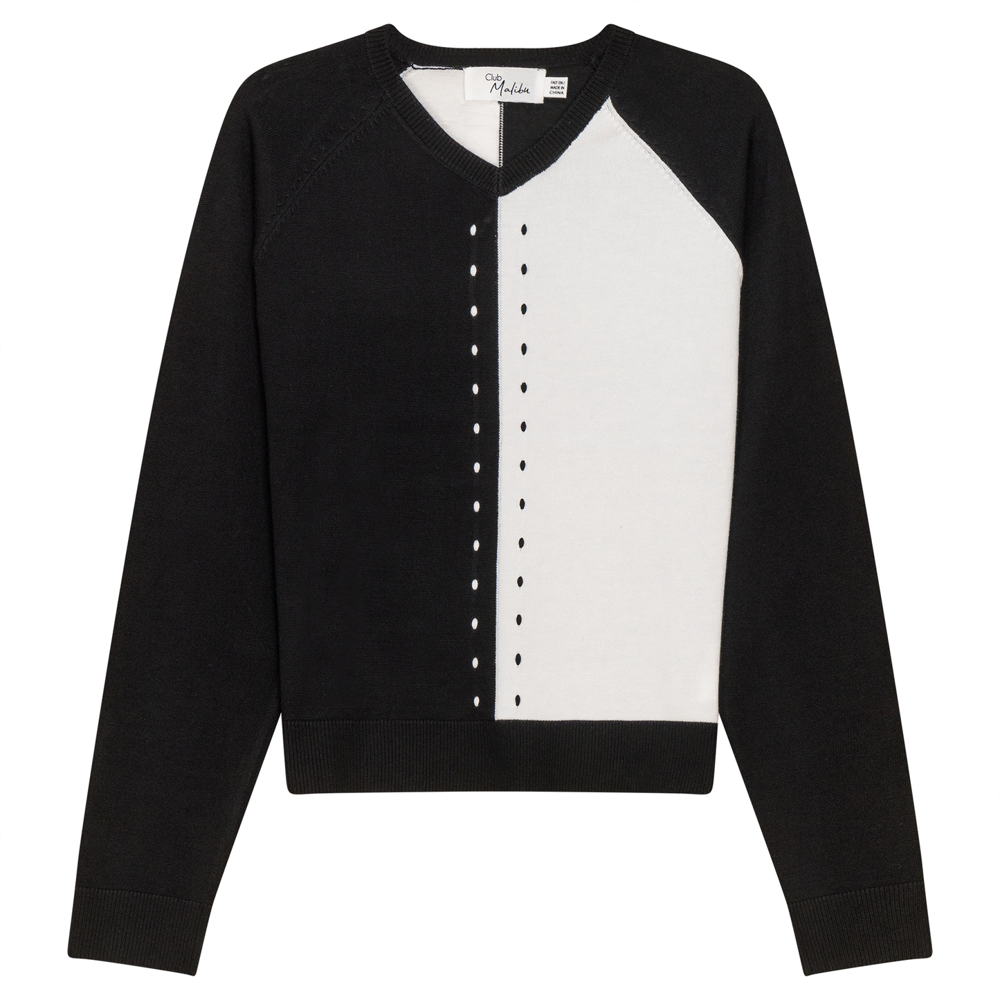 Color Blocked Knit Sweater