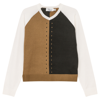 Color Blocked Knit Sweater