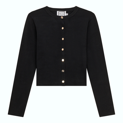 Cropped Knit Cardigan