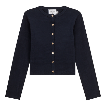 Cropped Knit Cardigan