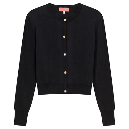 Cropped Knit Cardigan With Pocket