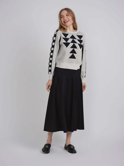 Geometric Print Sweater