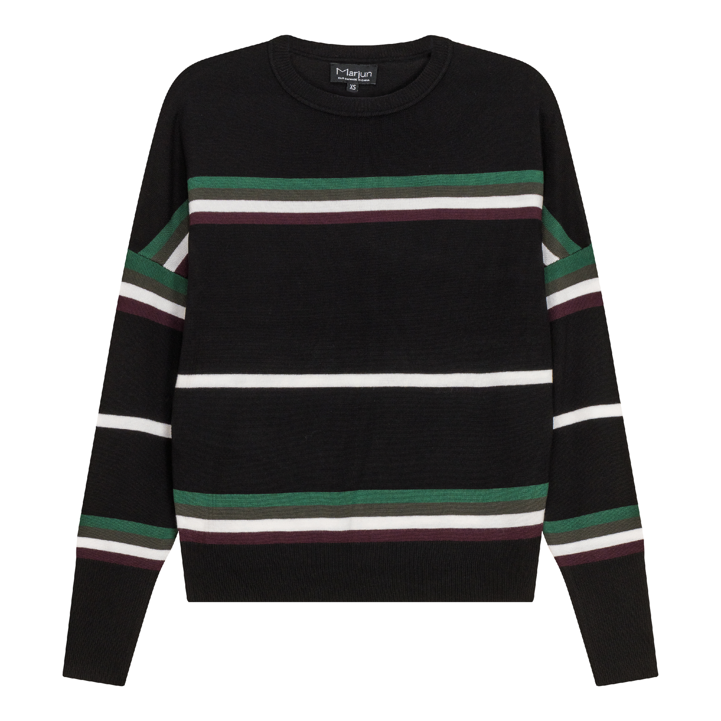 Striped Drop Shoulder Knit Sweater