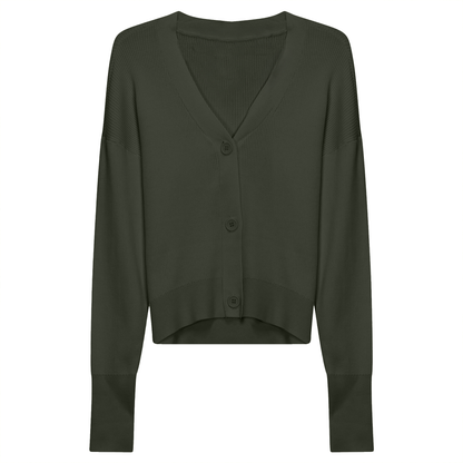 Cropped Drop Shoulder Sweater