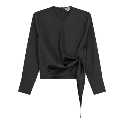 Satin Wrap Blouse