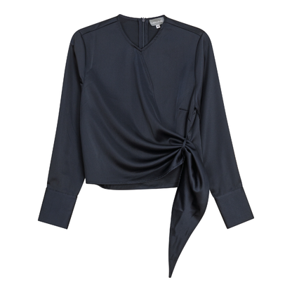 Satin Wrap Blouse