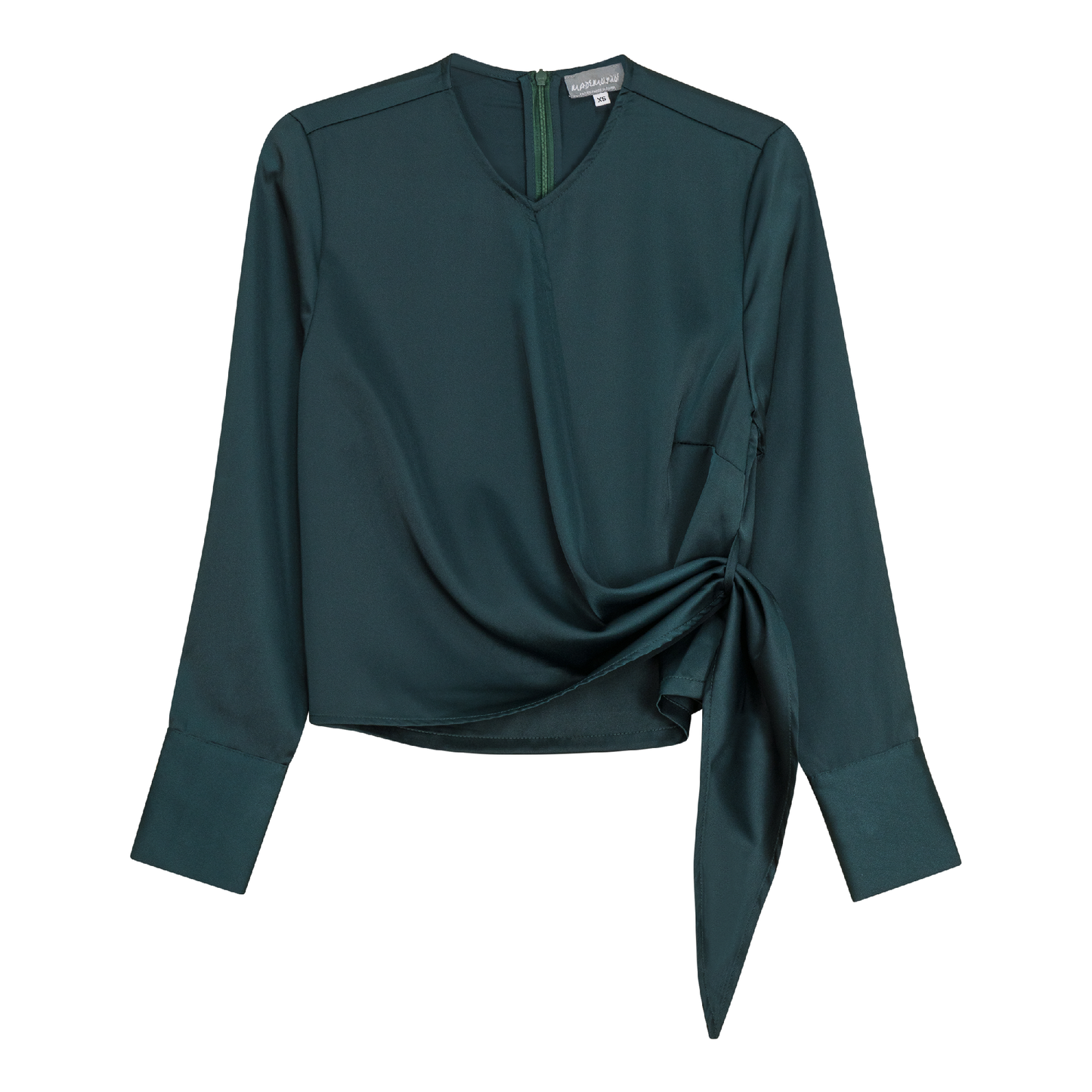 Satin Wrap Blouse