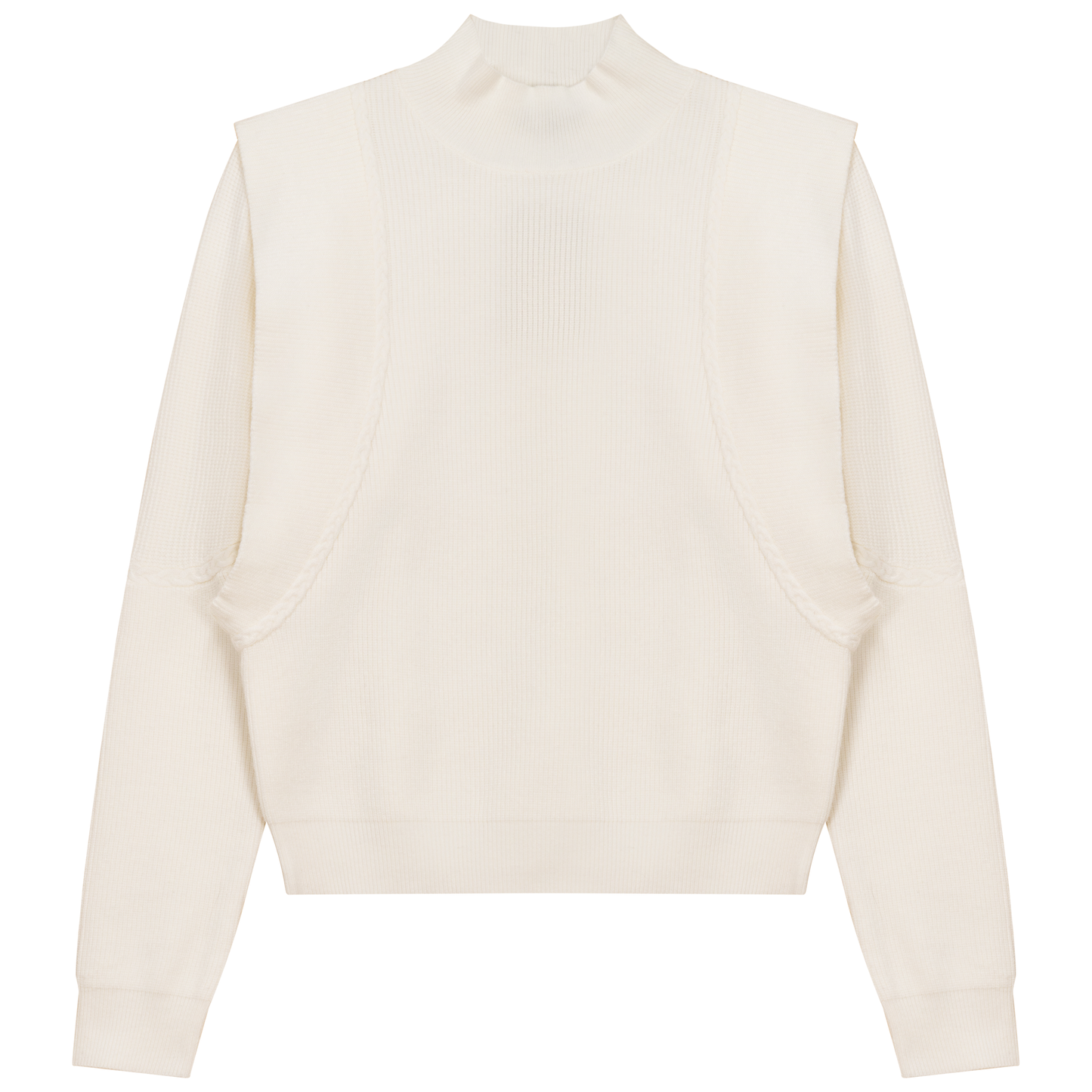 Mock Neck Vest Look Sweater