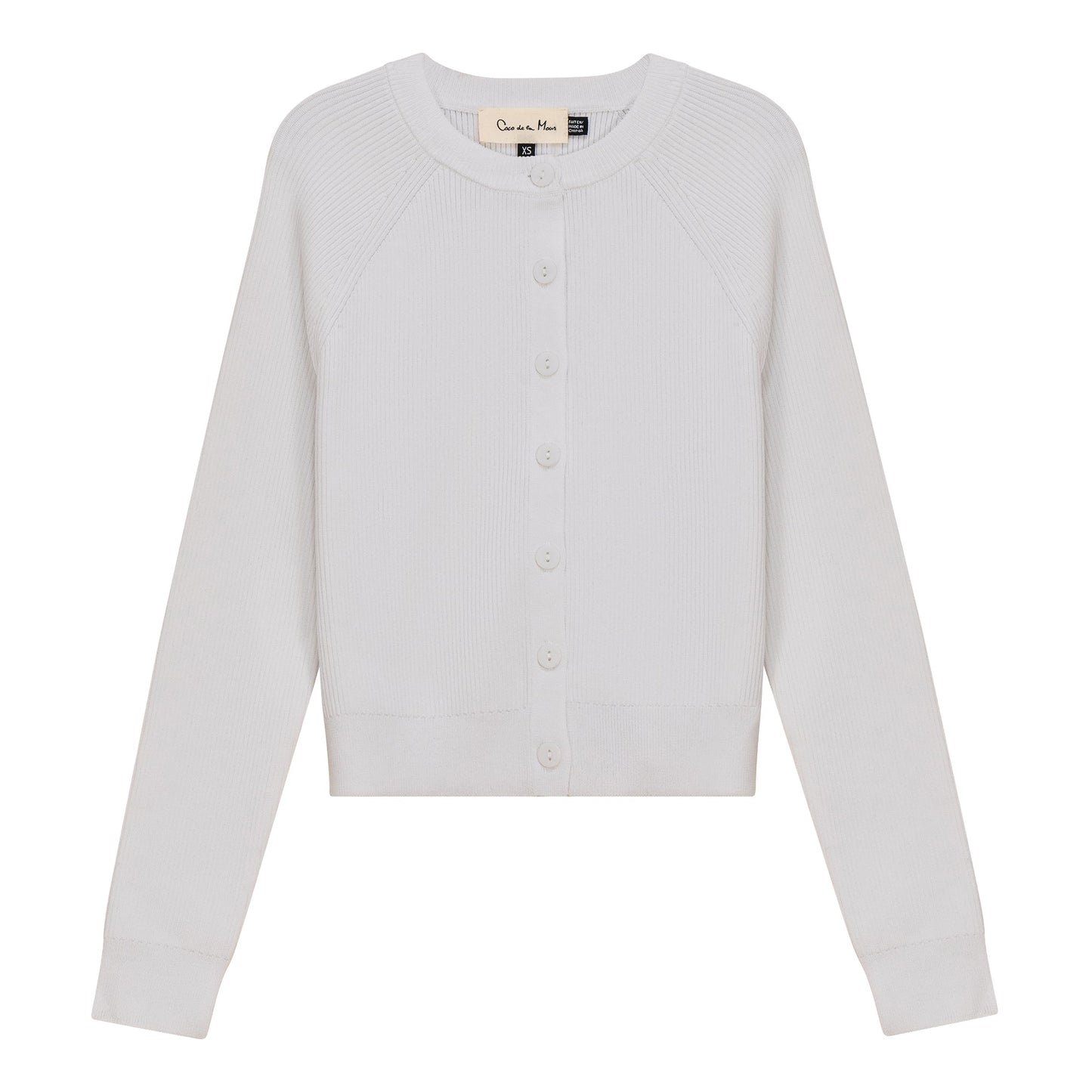 Cropped Ribbed Knit Cardigan