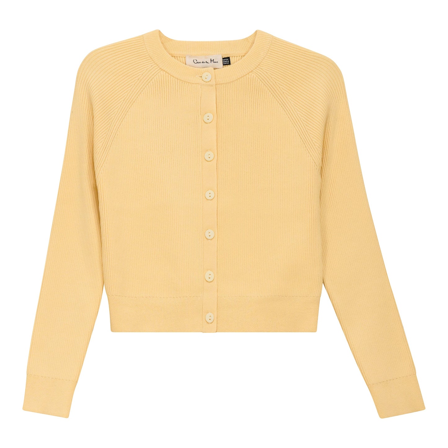 Cropped Ribbed Knit Cardigan