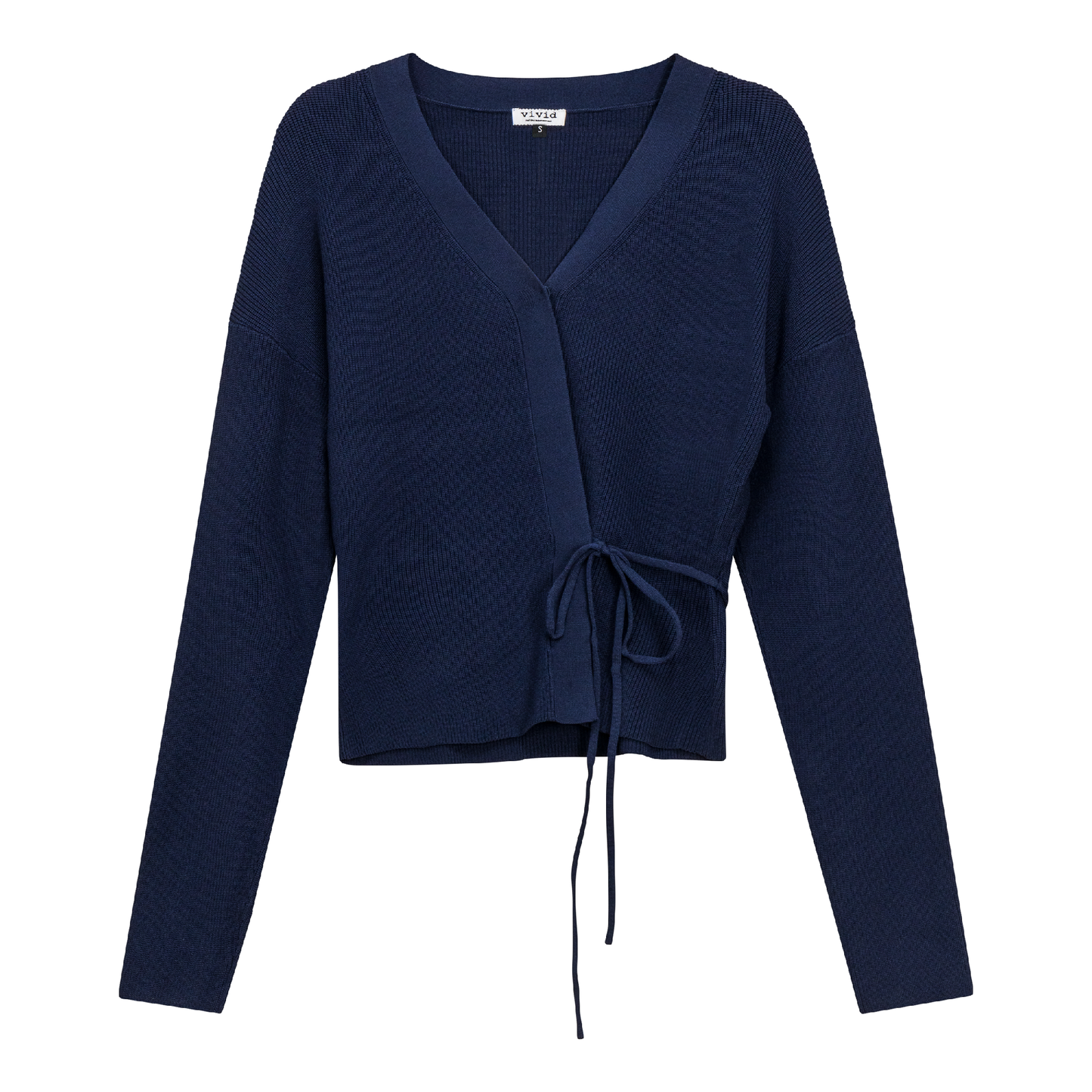 Cropped Knit Wrap Cardigan