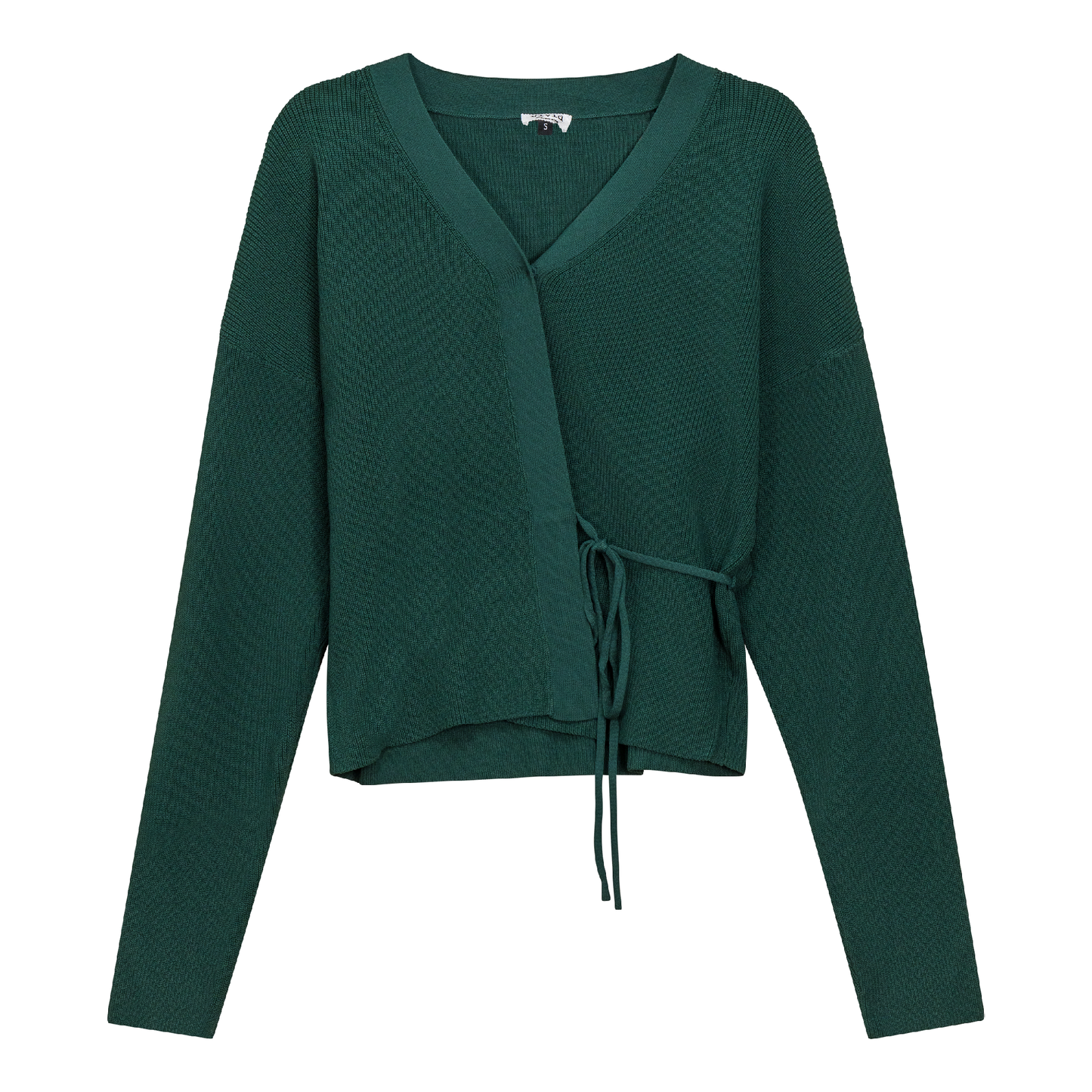 Cropped Knit Wrap Cardigan