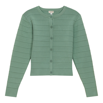 Ribbed Knit Cropped Cardigan