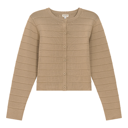 Ribbed Knit Cropped Cardigan
