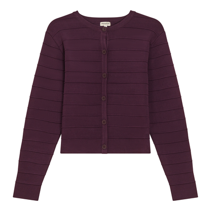 Ribbed Knit Cropped Cardigan