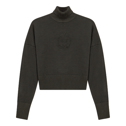 Cropped Knit Turtle Neck