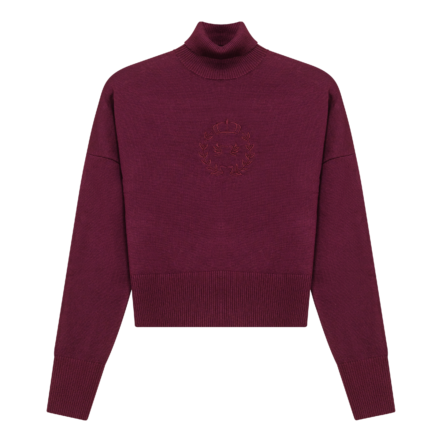 Cropped Knit Turtle Neck