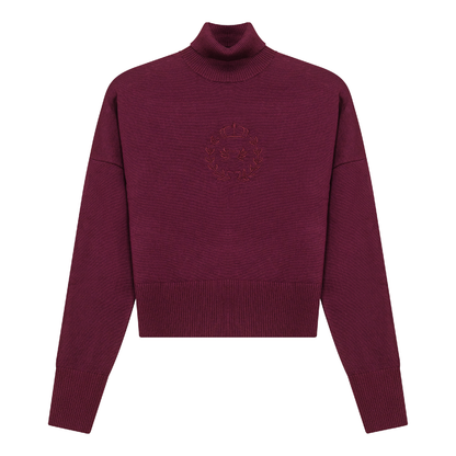 Cropped Knit Turtle Neck