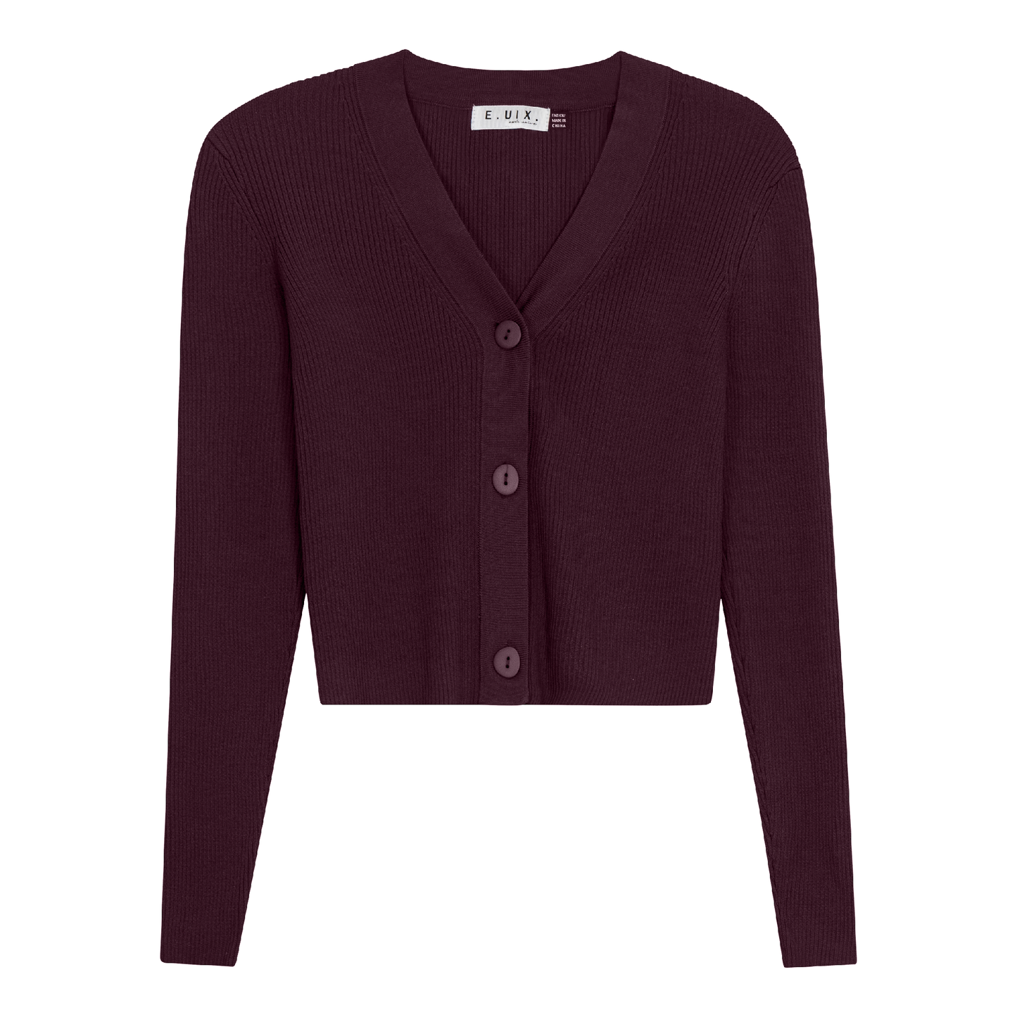 Cropped Ribbed Cardigan