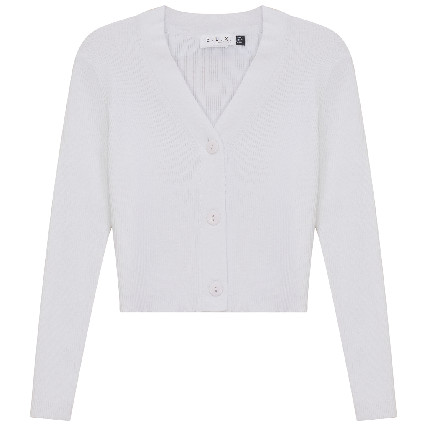 Cropped Ribbed Cardigan