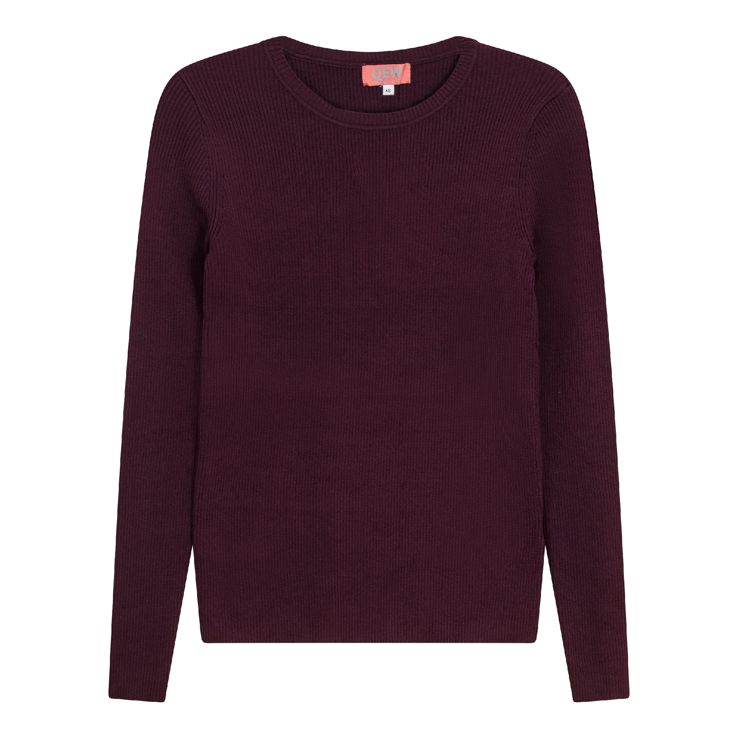 Ribbed Knit Crew Neck Sweater
