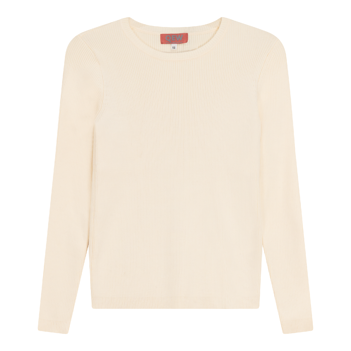 Ribbed Knit Crew Neck Sweater
