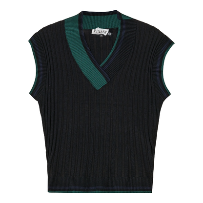 Color Blocked Knit Vest
