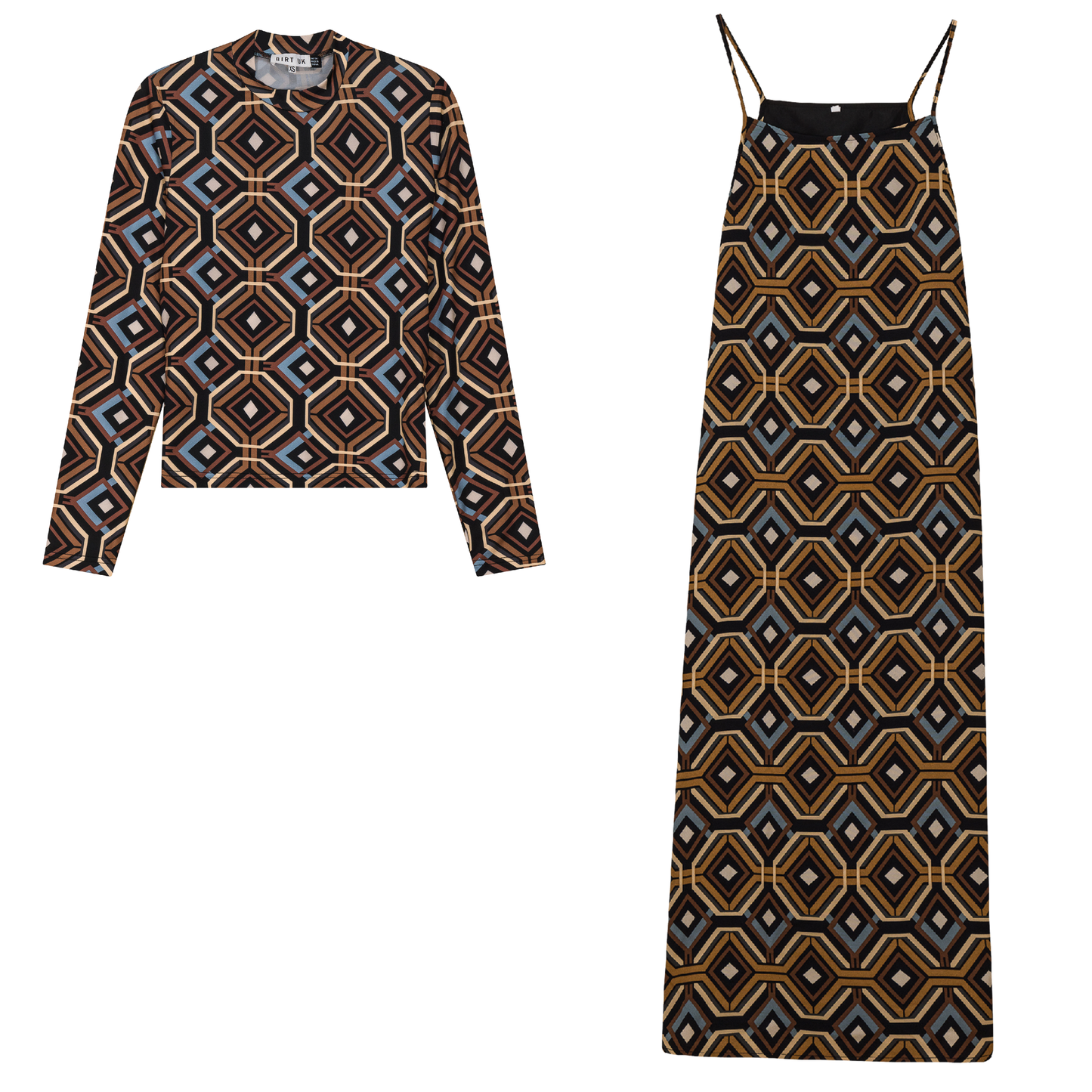 Printed Chifffon Midi Jumper Set