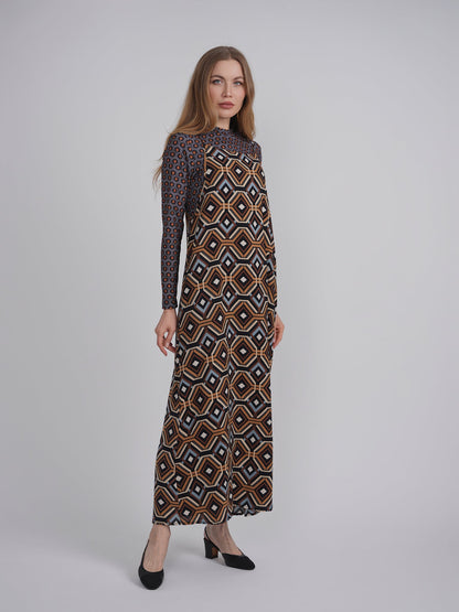 Printed Chifffon Midi Jumper Set