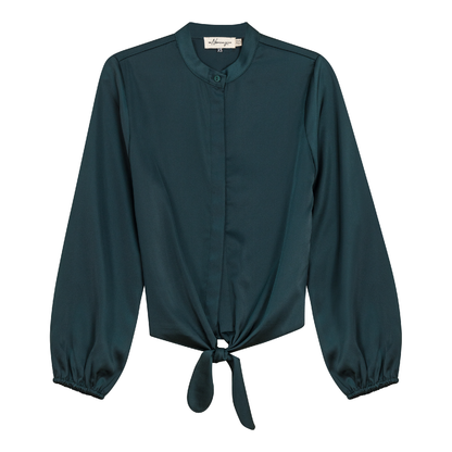 Satin Tie Blouse