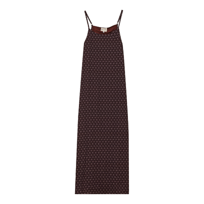 Printed Chiffon Maxi Slip Jumper