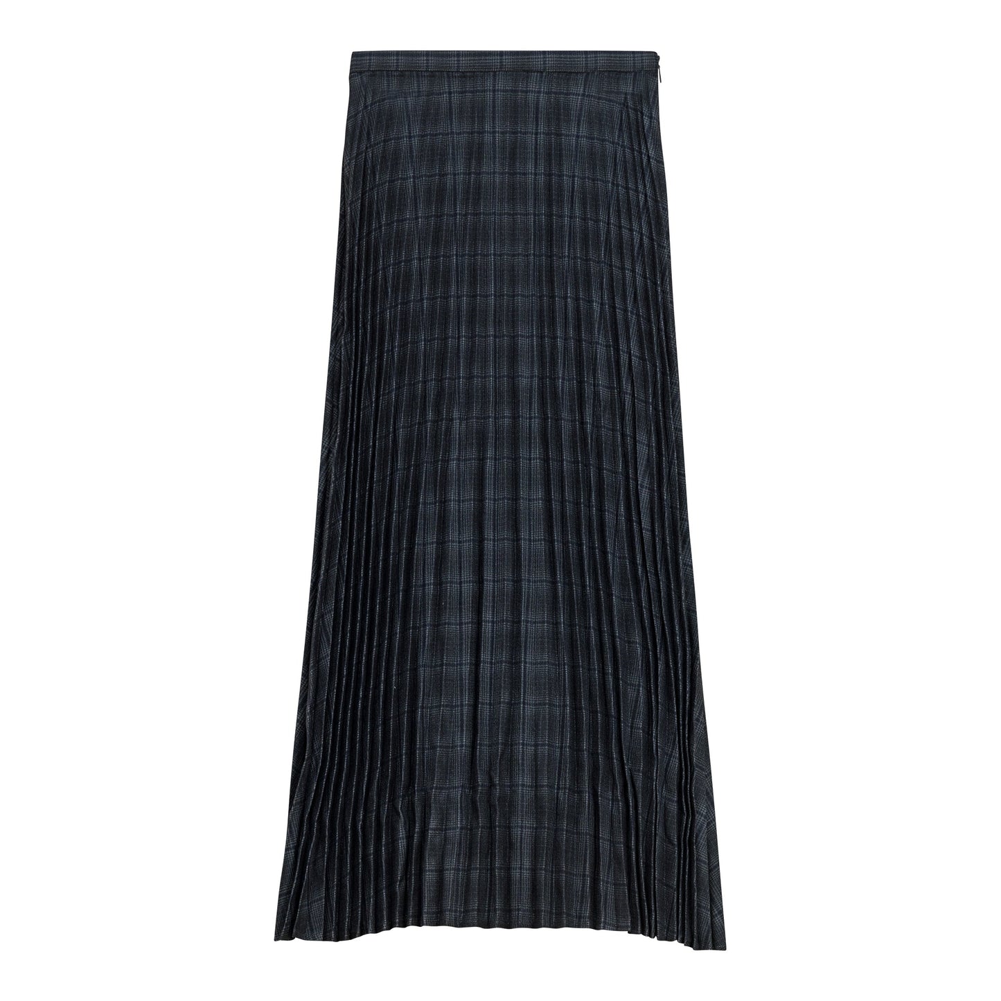 Plaid Accordion Pleated Midi Skirt