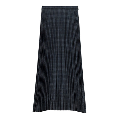 Plaid Accordion Pleated Midi Skirt