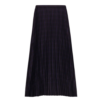 Plaid Accordion Pleated Midi Skirt
