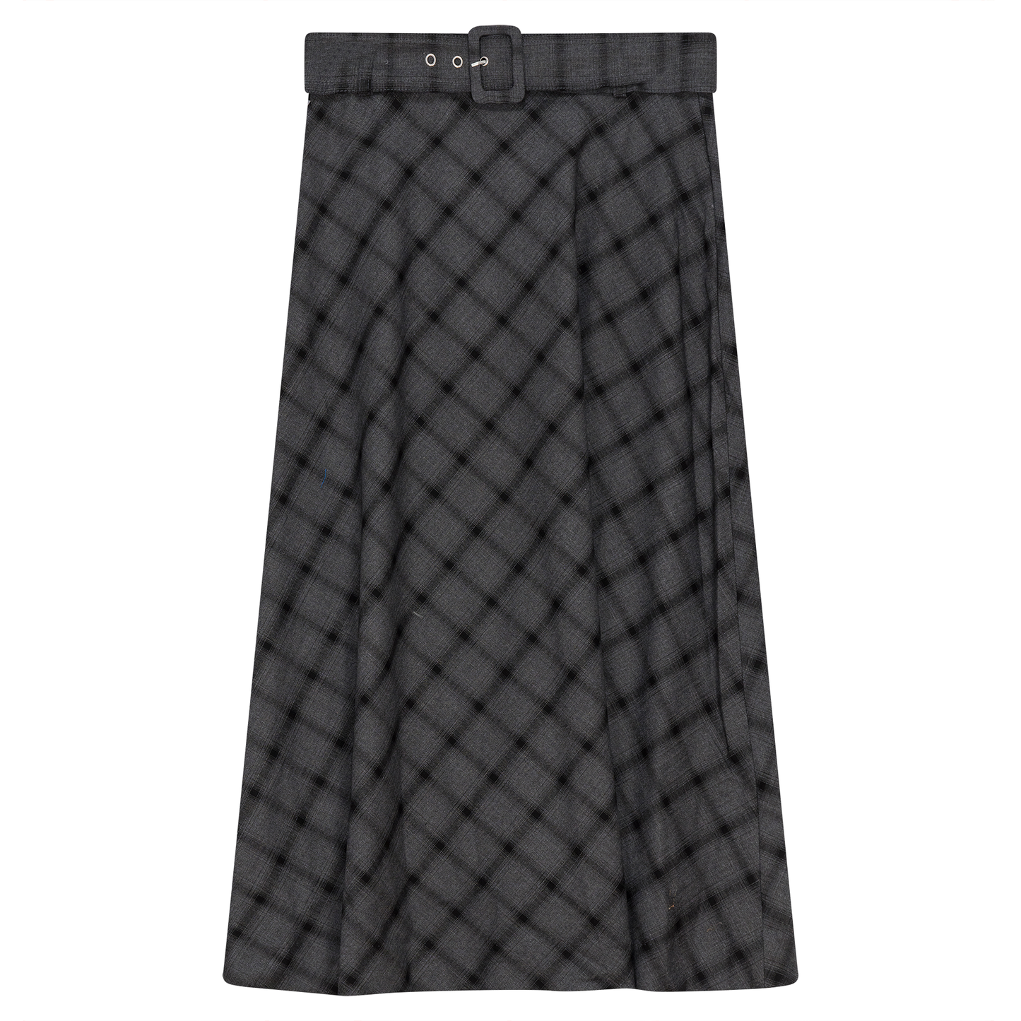 Plaid Belted Skirt