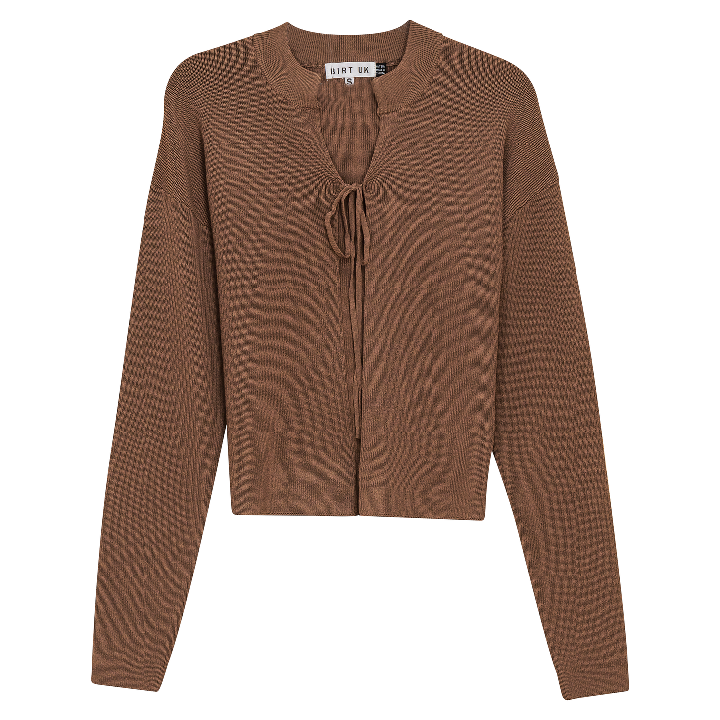 Rib Knit Cropped Tie Bolero