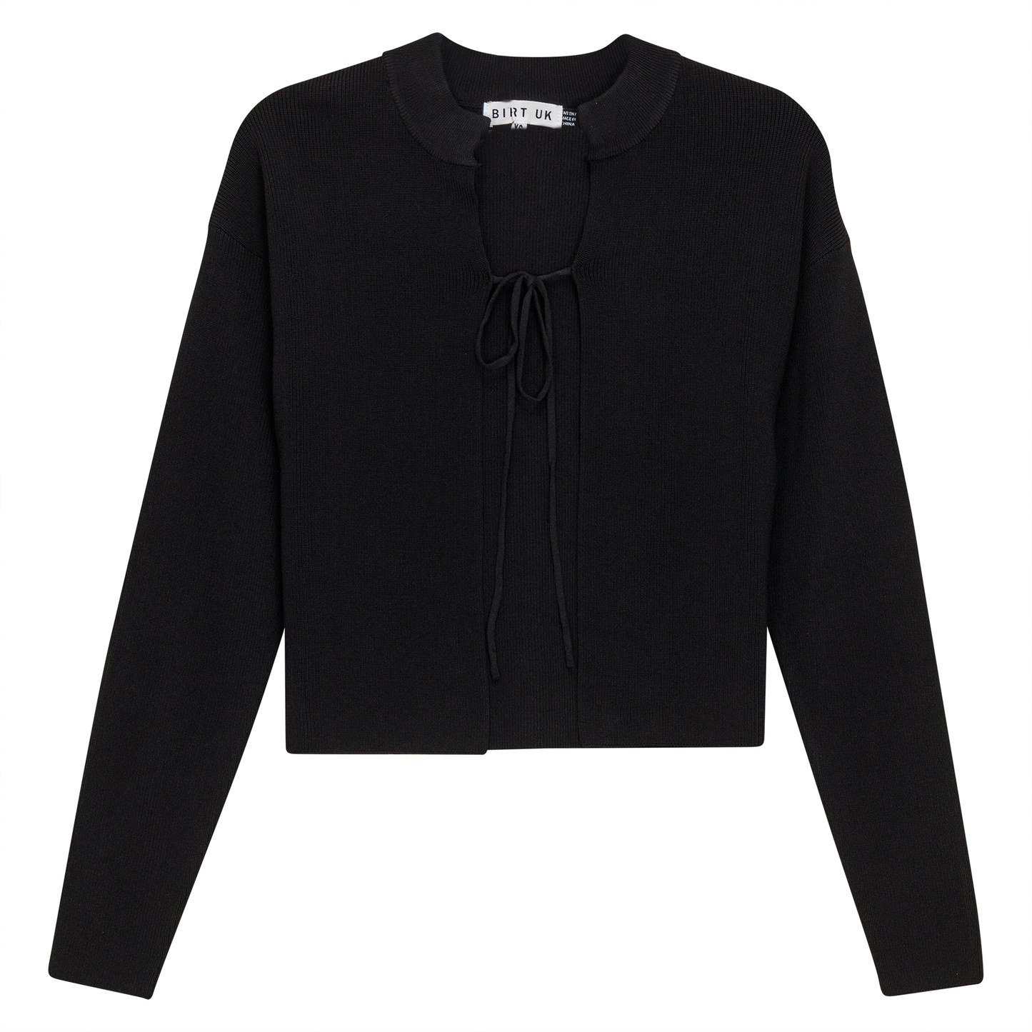 Rib Knit Cropped Tie Bolero